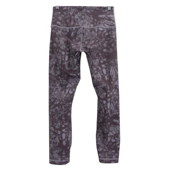 Lululemon Wunder Under HR Leggings Sz 6 Jacquard Starlight Grey Cropped Stretch - Picture 6 of 10